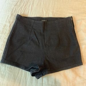 Black Super Slim Shorts